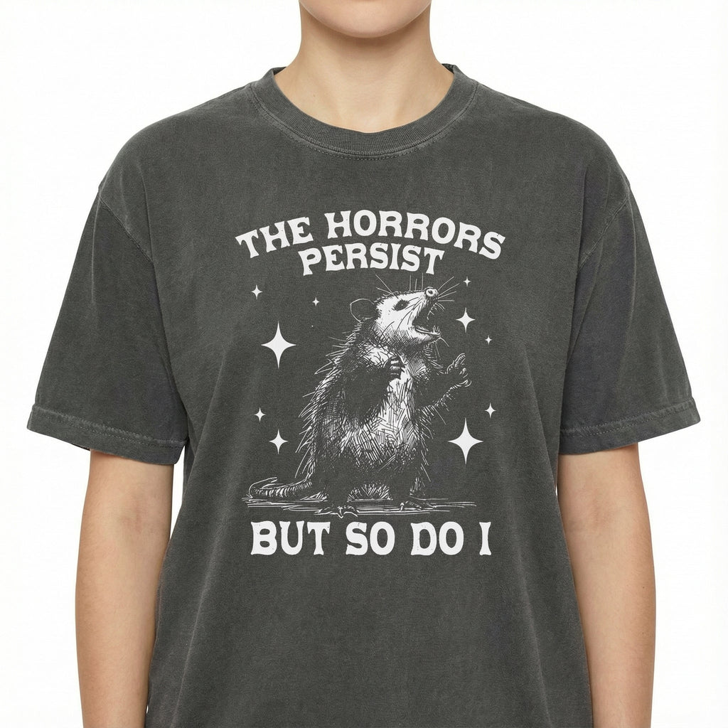 Retro Funny Possum Graphic T-Shirt - Vintage 90s Humor Tee product image 1