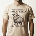Retro Smart Fella Capybara Graphic T-Shirt - Funny 90s product image 1