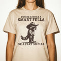 Retro Smart Fella Raccoon Graphic T-Shirt - Funny 90s Style product image 1