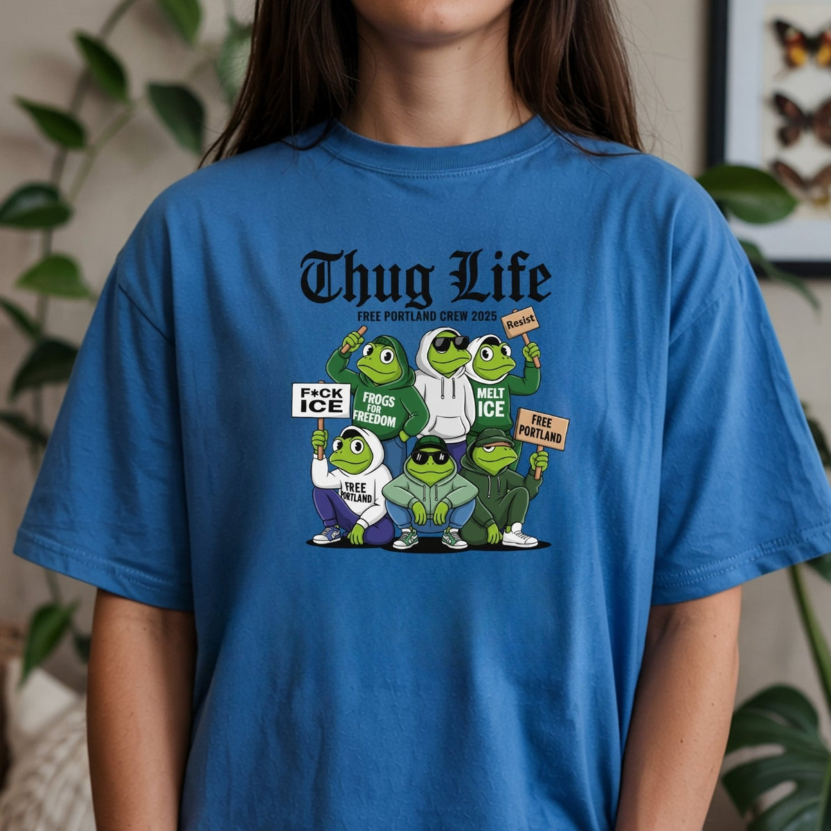Thug Life Portland Frog T-Shirt – Funny Rebellious product image 8