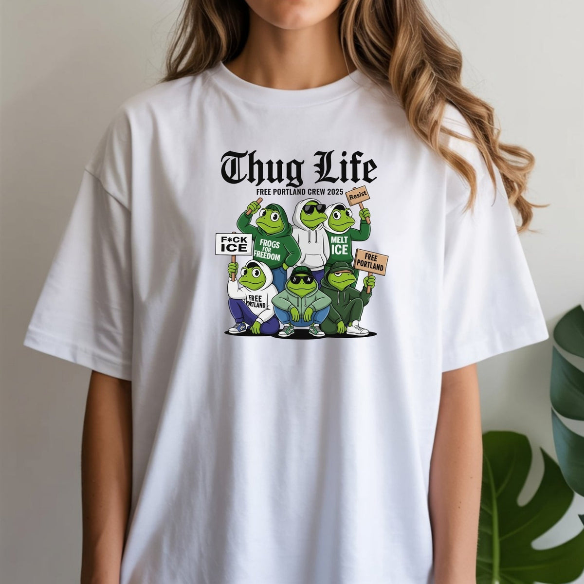 Thug Life Portland Frog T-Shirt – Funny Rebellious product image 11