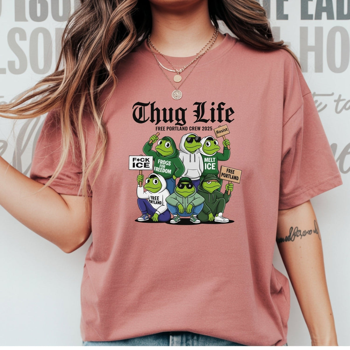 Thug Life Portland Frog T-Shirt – Funny Rebellious product image 21