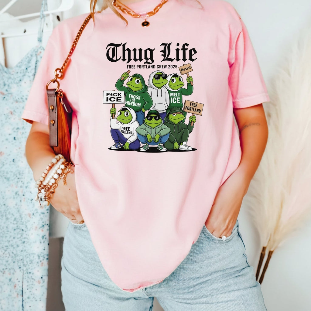 Thug Life Portland Frog T-Shirt – Funny Rebellious product image 22