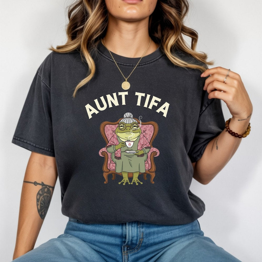 Aunt Tifa Graphic Tee – Funny Internet Meme Style T-Shirt product image 4