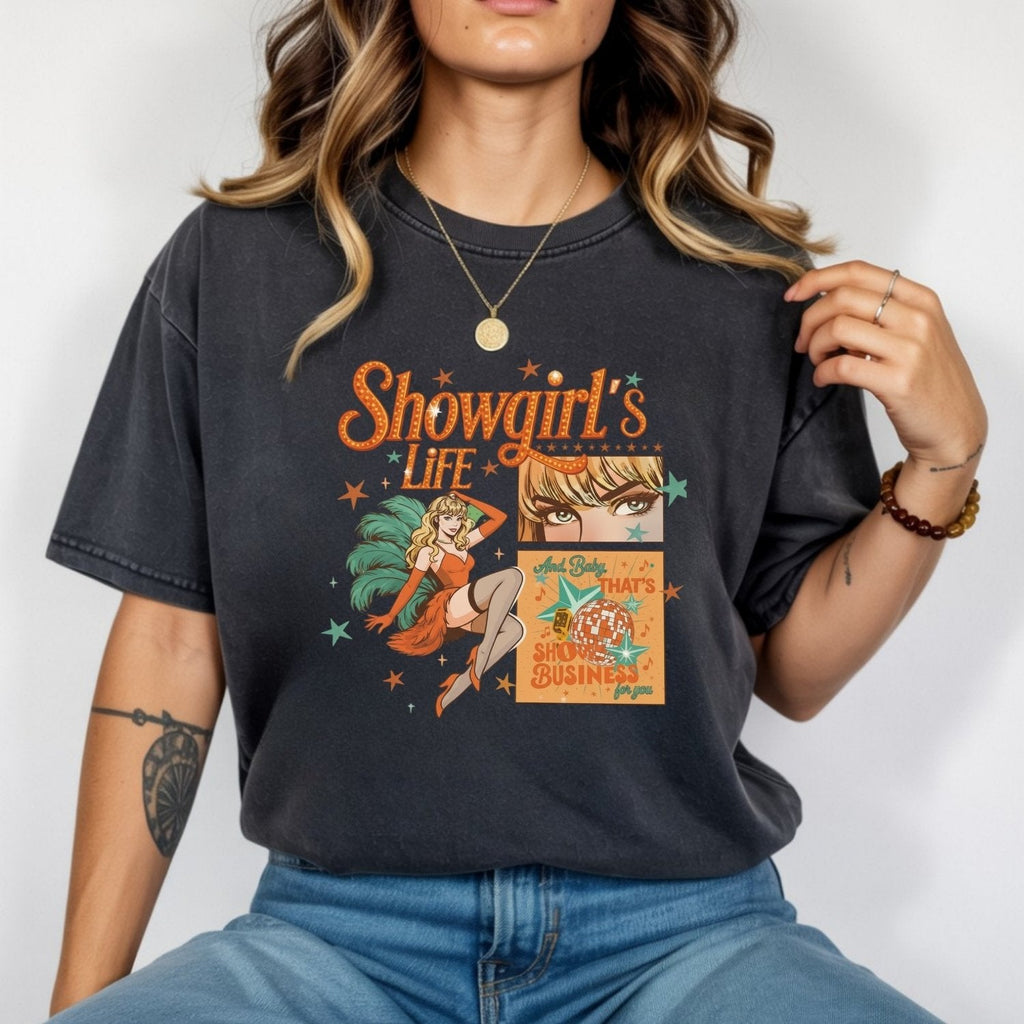 Showgirl Life Era T-Shirt – Vintage Aesthetic Graphic Tee product image 5