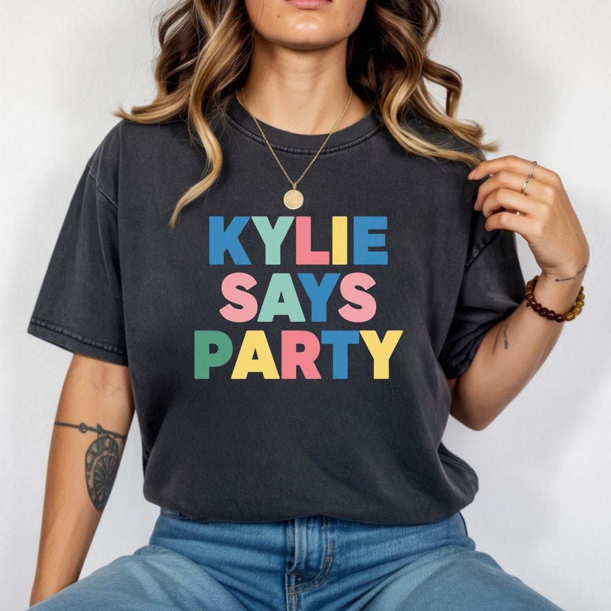 Kylie Says Party Shirt – Retro Disco Pop-Inspired Graphic product image 9