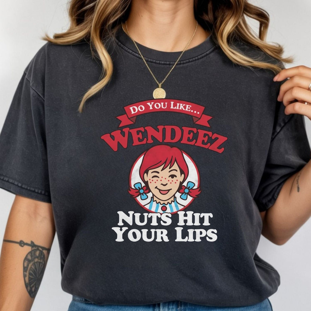 Wendeez Nuts Hit Your Lips Funny Retro Meme Shirt – Cheeky product image 12