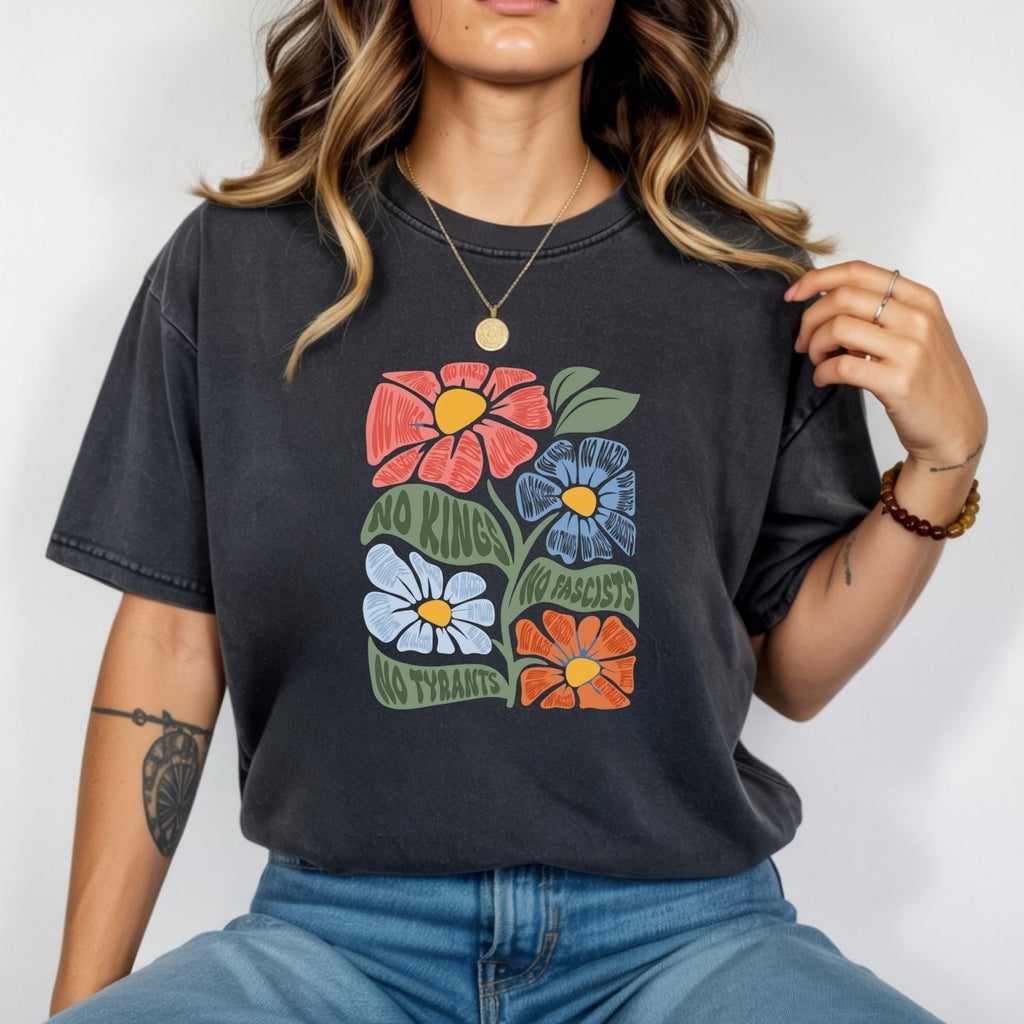 No Kings No Tyrants T-Shirt - Patriotic Democracy Graphic product image 10