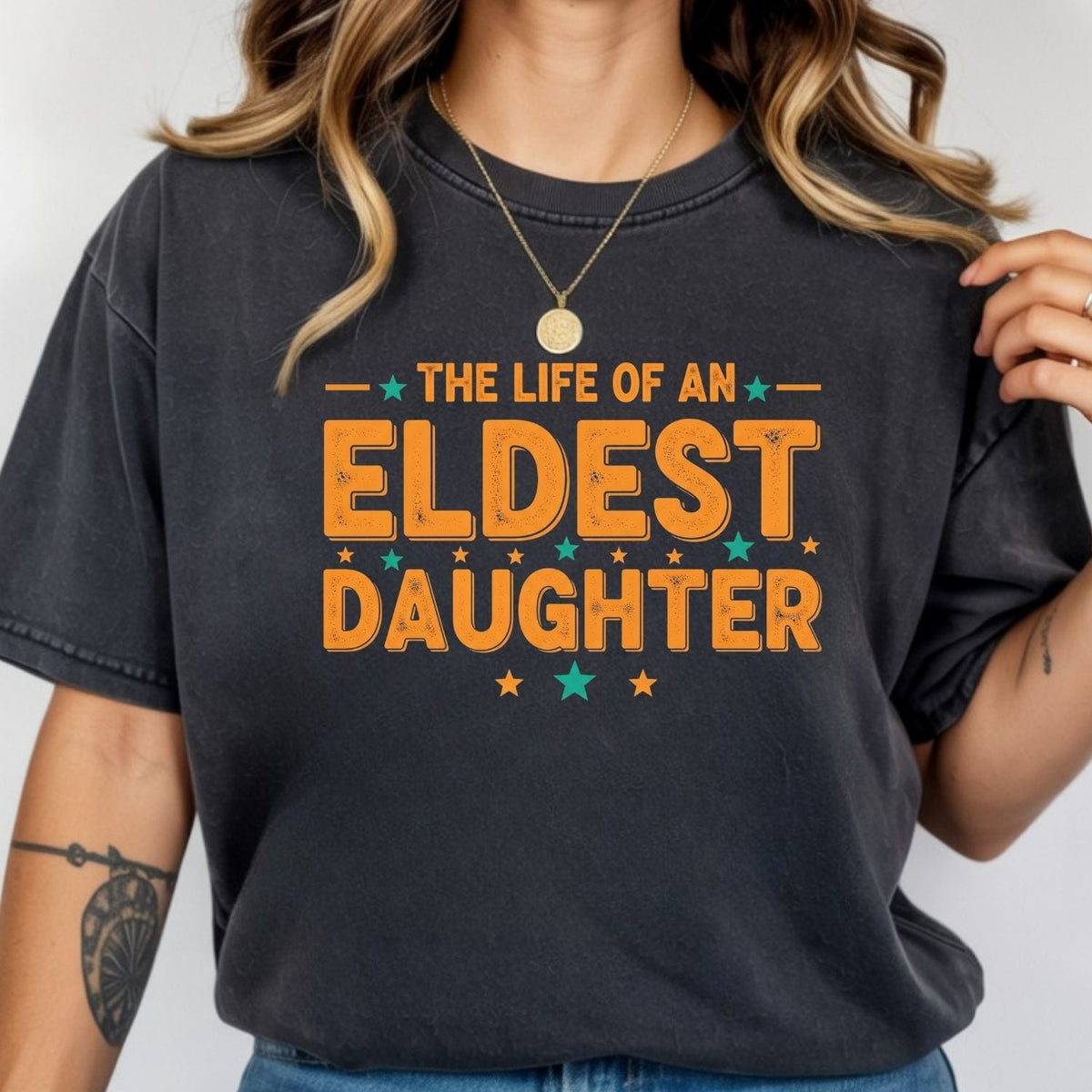 The Life of an Eldest Daughter Shirt - Orange Sister Tee product image 4