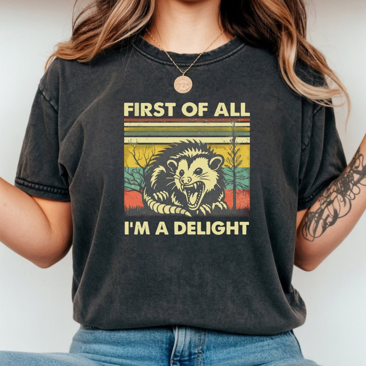 First of All I’m a Delight T-Shirt – Funny Opossum Tee – product image 10