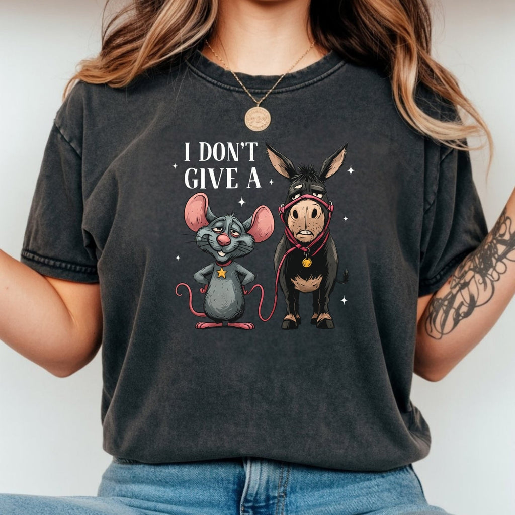 I Don’t Give a Rat’s Tail Shirt – Funny Sarcastic Donkey product image 12