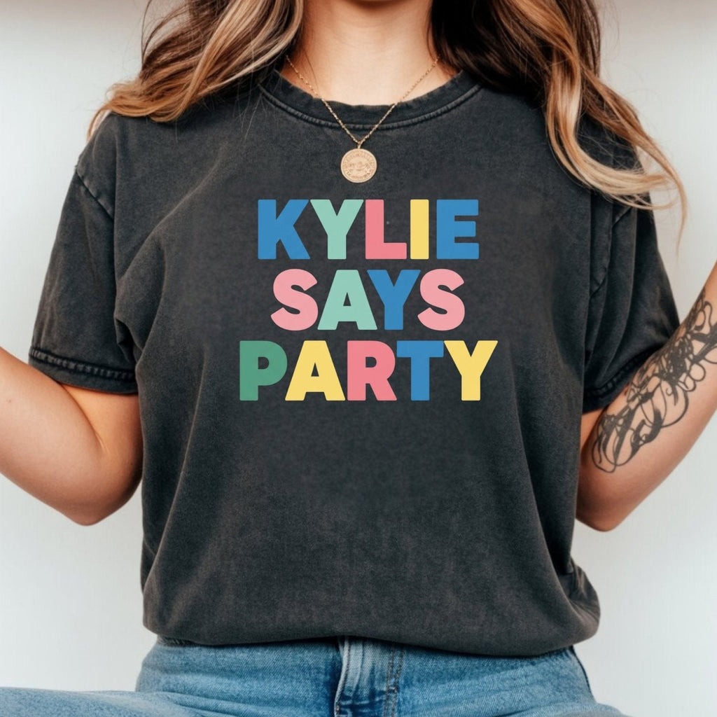 Kylie Says Party Shirt – Retro Disco Pop-Inspired Graphic product image 10