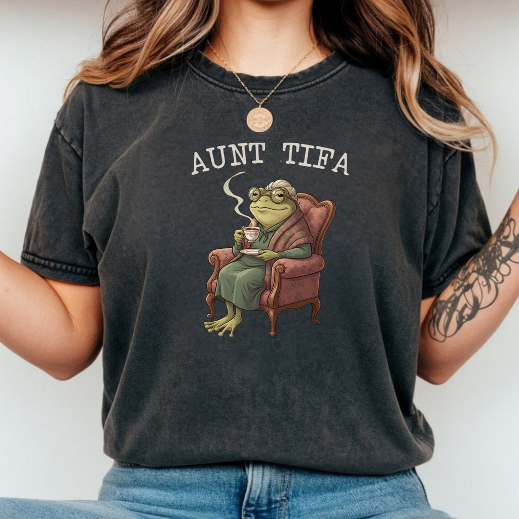Aunt Tifa Frog T-Shirt – Funny Meme Graphic Tee product image 6