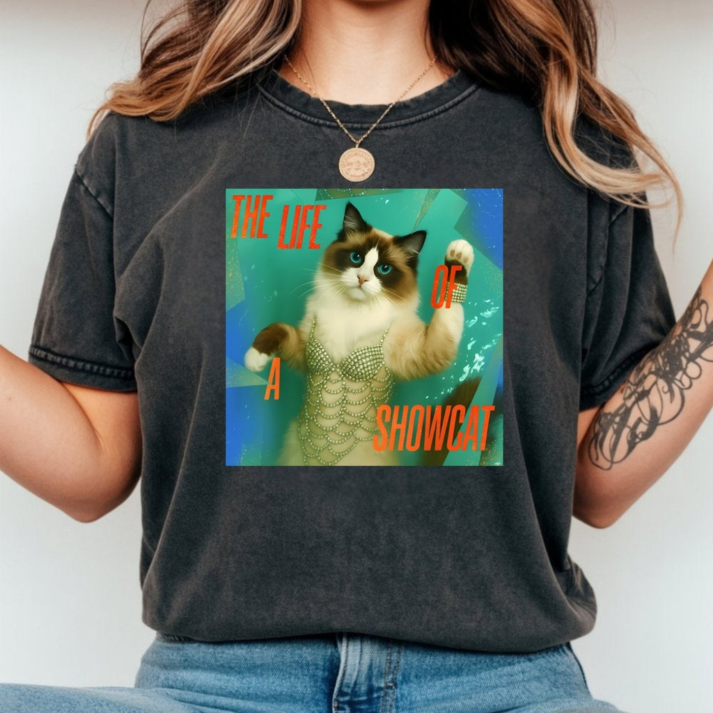 The Life of a Showcat Shirt – Funny Cat Lover Graphic Tee product image 9