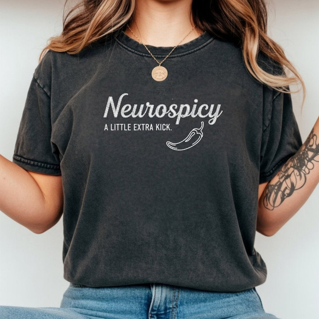 Neurospicy Shirt – Funny A Little Extra Kick Graphic Tee product image 10