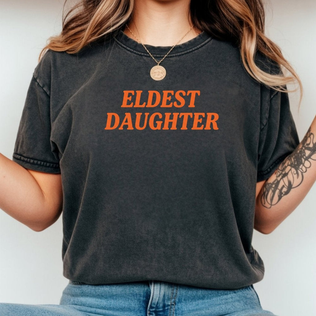 Retro Eldest Daughter Tee – Funny Aesthetic Graphic Shirt product image 1