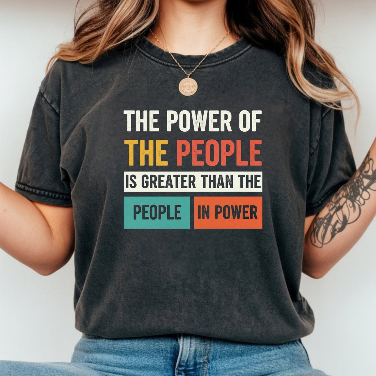 The Power of People T-Shirt – Retro Comfort Graphic Tee – product image 13