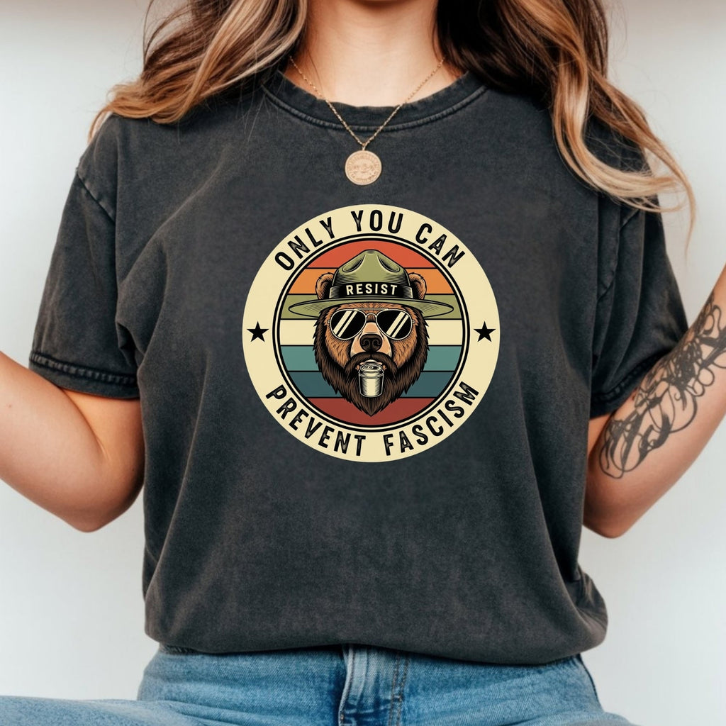 Retro Forest Ranger Bear T-Shirt – Funny Environmental product image 11
