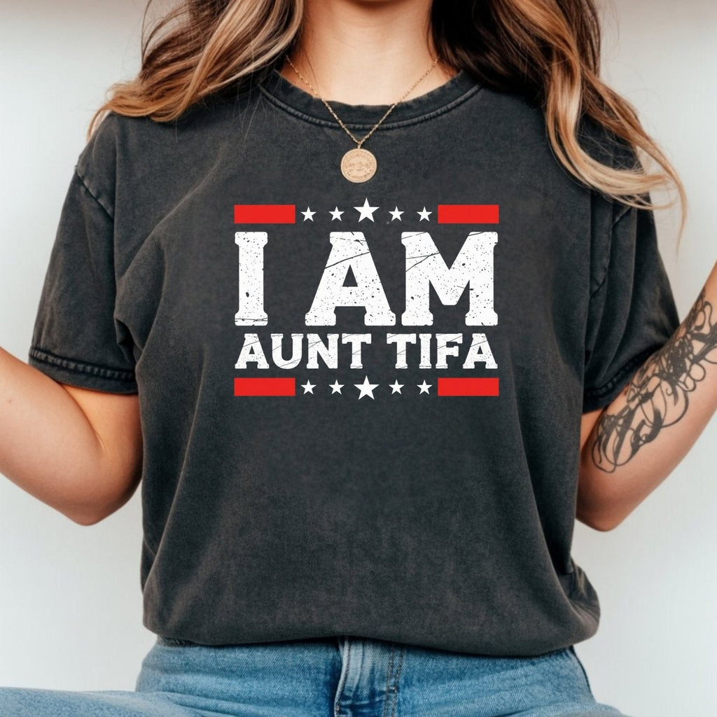 I Am Aunt Tifa T-Shirt – Cute Funny Meme Shirt for Women product image 5