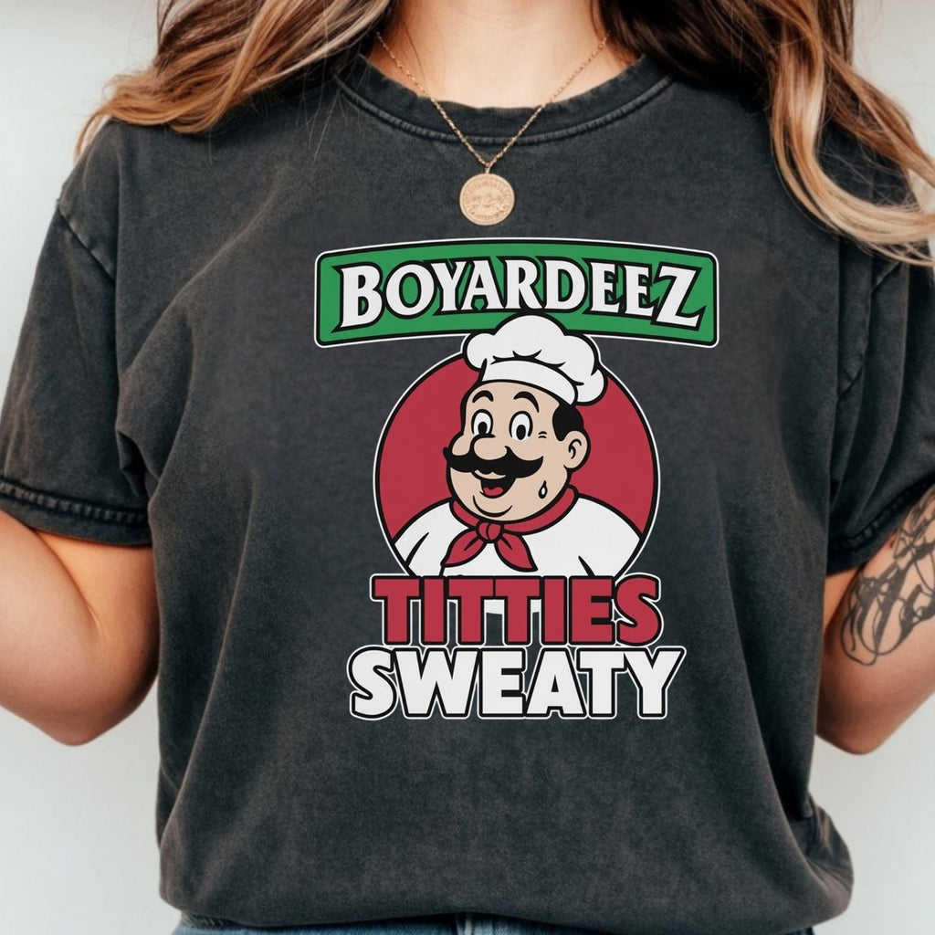 Retro Boyardeez Titties Sweaty Meme Tee - Funny Graphic product image 11