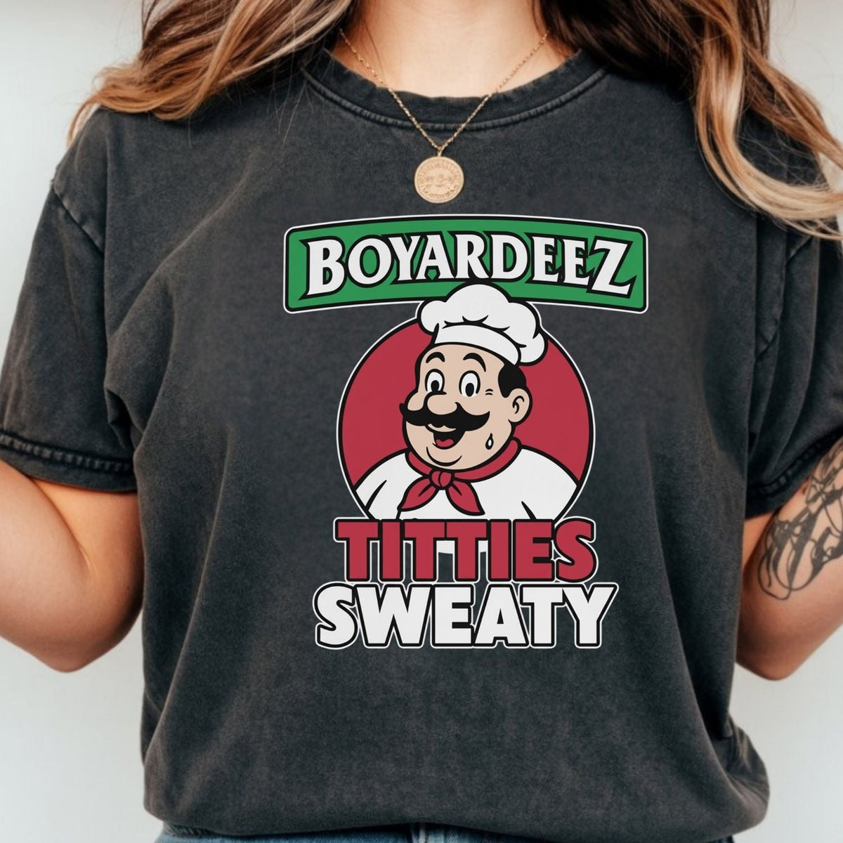 Retro Boyardeez Titties Sweaty Meme Tee - Funny Graphic product image 11