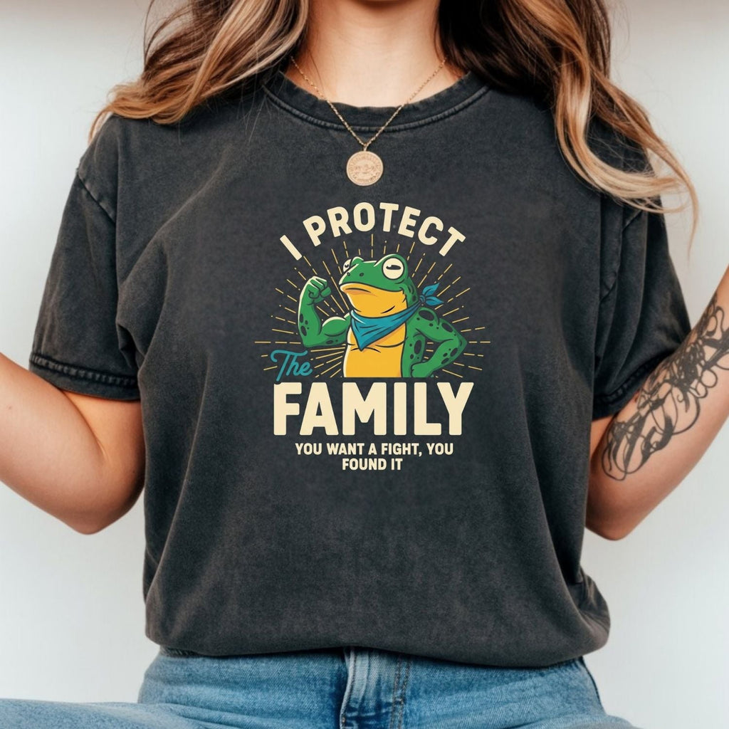 I Protect Family Frog Graphic Tee – No Kings in America product image 11