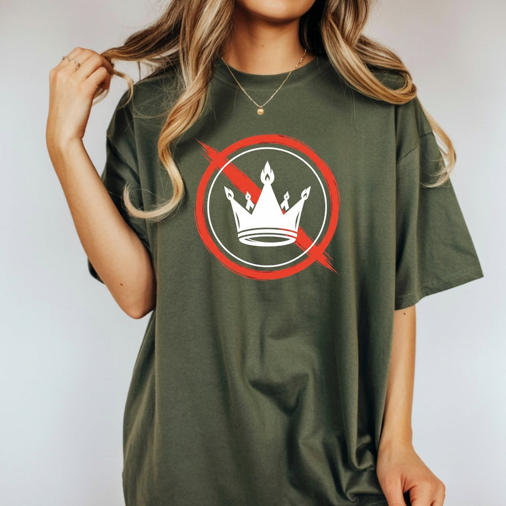 No Kings Statement T-Shirt – No Crown Symbol Shirt – product image 12