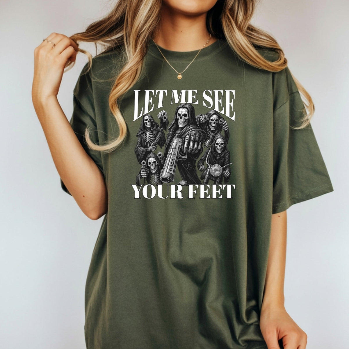 Let Me See Your Feet T-Shirt – Funny Awkward Meme Tee – product image 9