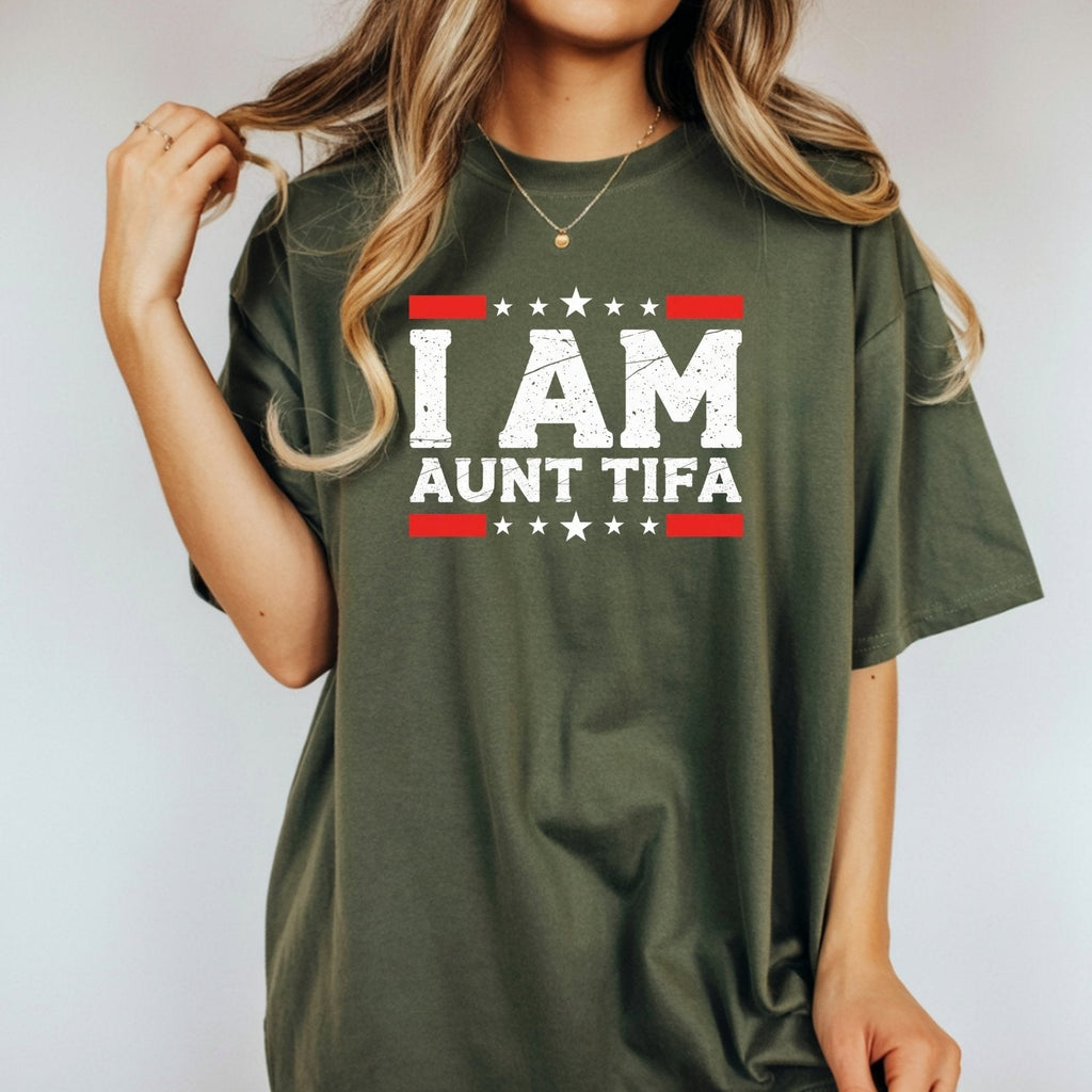 I Am Aunt Tifa T-Shirt – Cute Funny Meme Shirt for Women product image 6