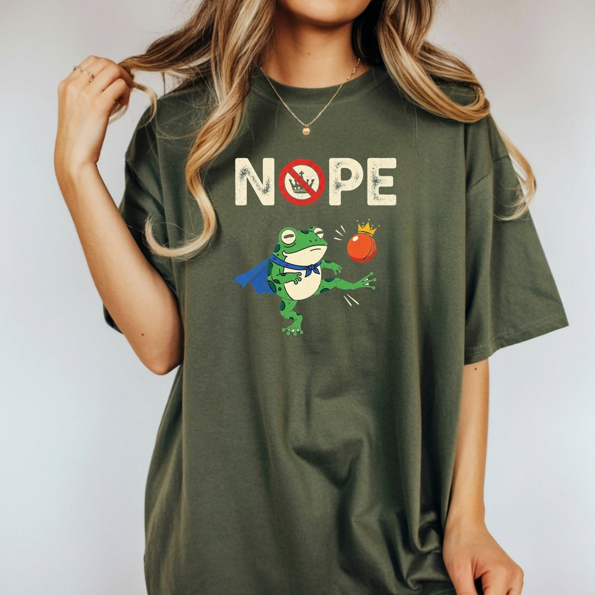 Portland Frog NOPE Meme Tee – Funny Rebellious Unisex product image 12