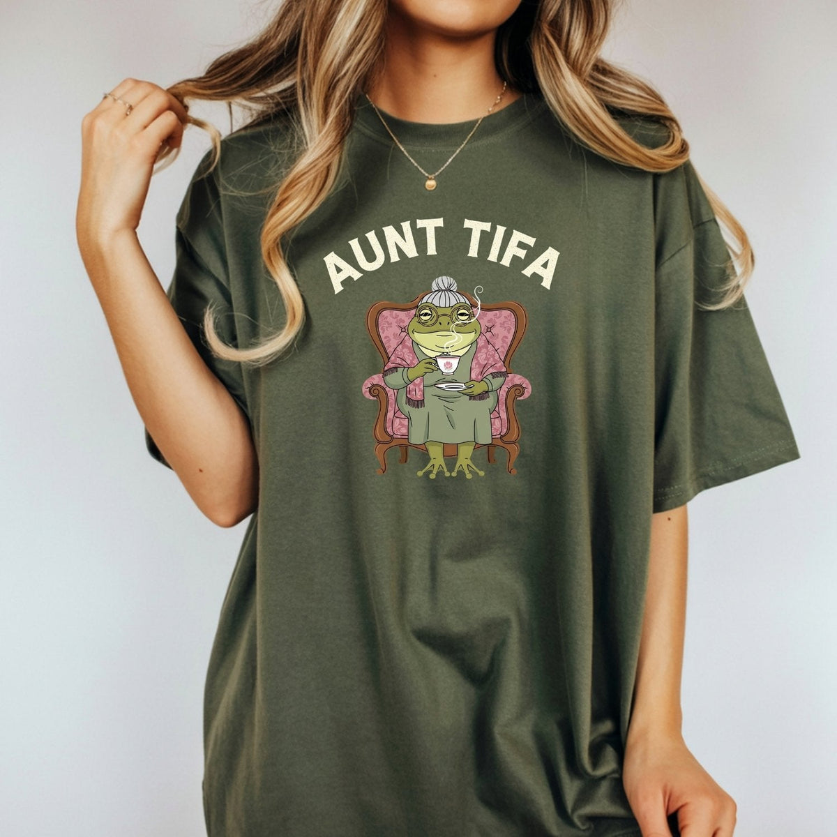 Aunt Tifa Graphic Tee – Funny Internet Meme Style T-Shirt product image 6