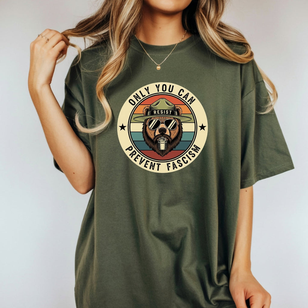 Retro Forest Ranger Bear T-Shirt – Funny Environmental product image 12