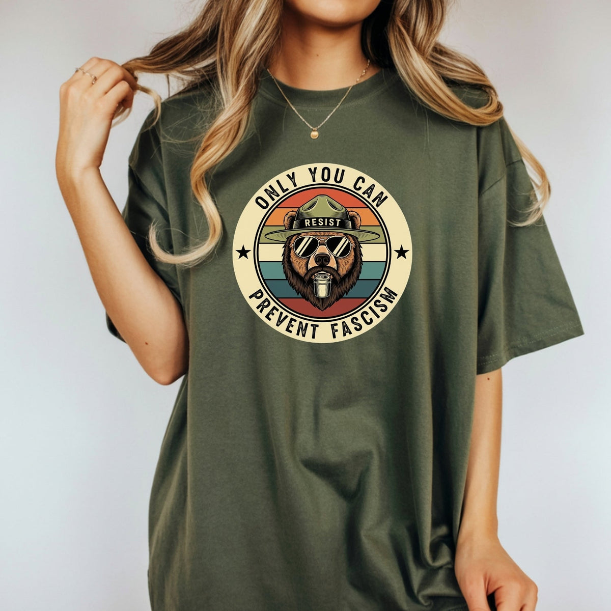 Retro Forest Ranger Bear T-Shirt – Funny Environmental product image 12