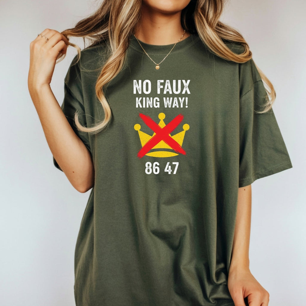 No Faux King Way 8647 Tee – Witty Wordplay Graphic Shirt product image 13