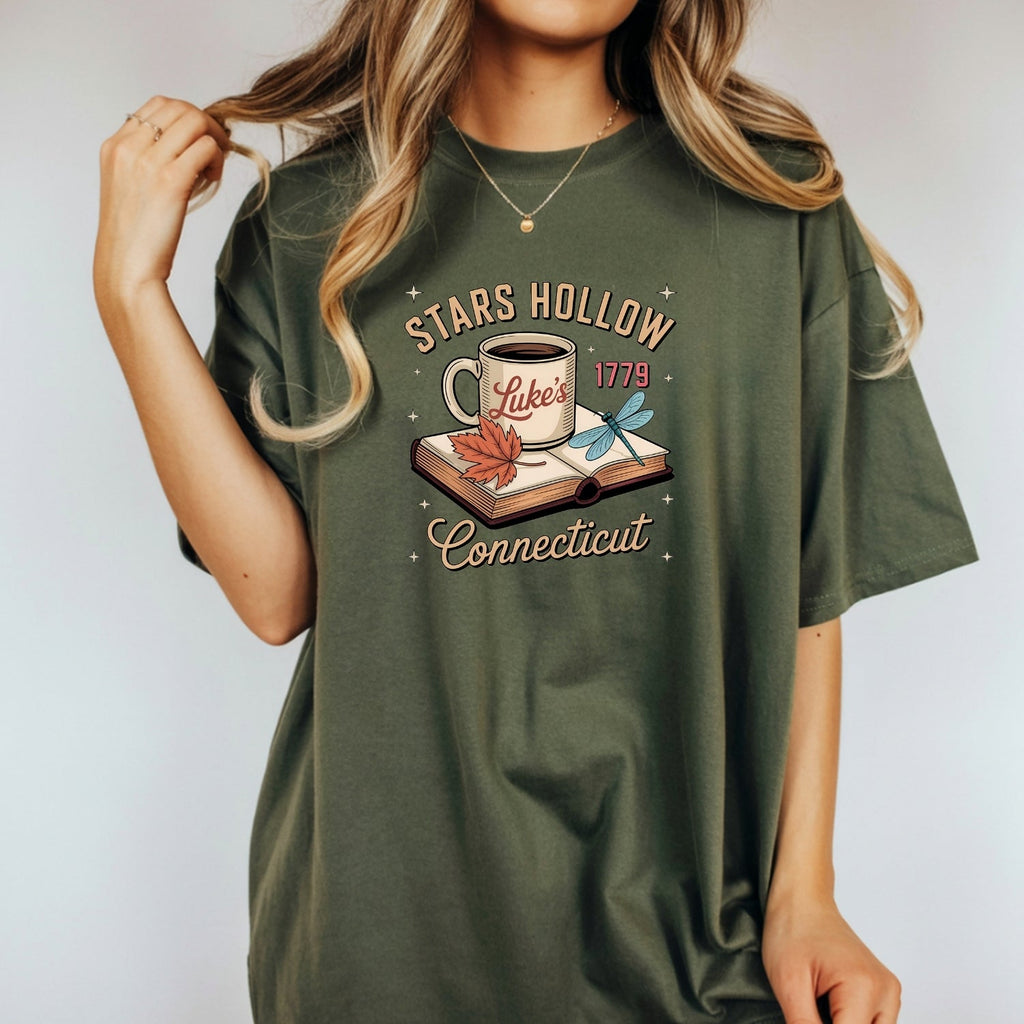 Retro Coffee Shop Tee – Stars Hollow Connecticut 1779 product image 8