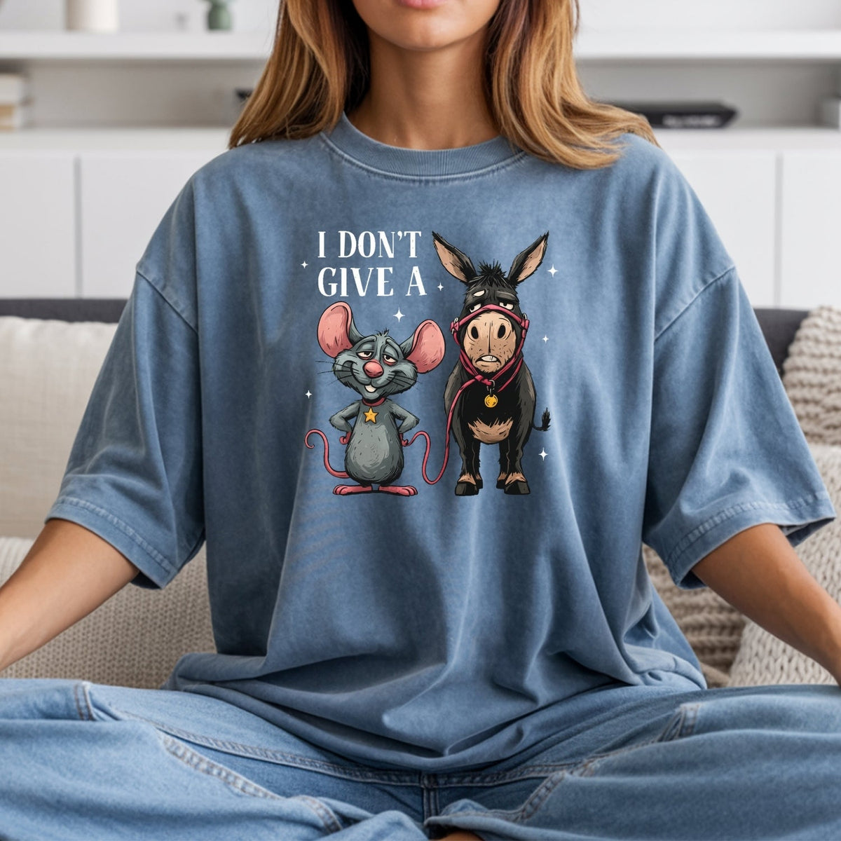 I Don’t Give a Rat’s Tail Shirt – Funny Sarcastic Donkey product image 14