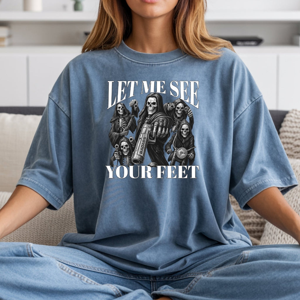 Let Me See Your Feet T-Shirt – Funny Awkward Meme Tee – product image 10