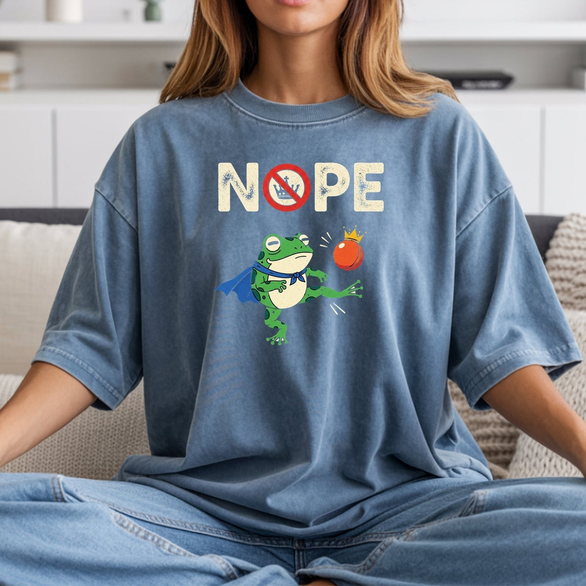 Portland Frog NOPE Meme Tee – Funny Rebellious Unisex product image 13