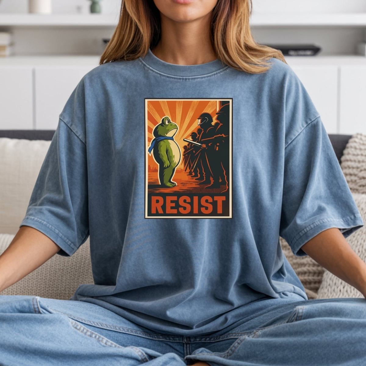 Portland Frog Shirt – Funny Rebel Graphic Tee – No Kings in product image 12