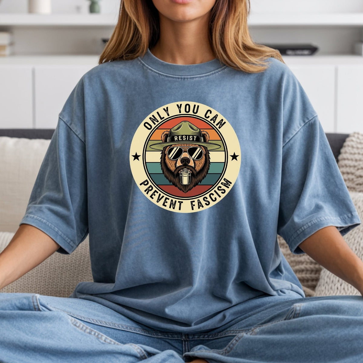 Retro Forest Ranger Bear T-Shirt – Funny Environmental product image 13