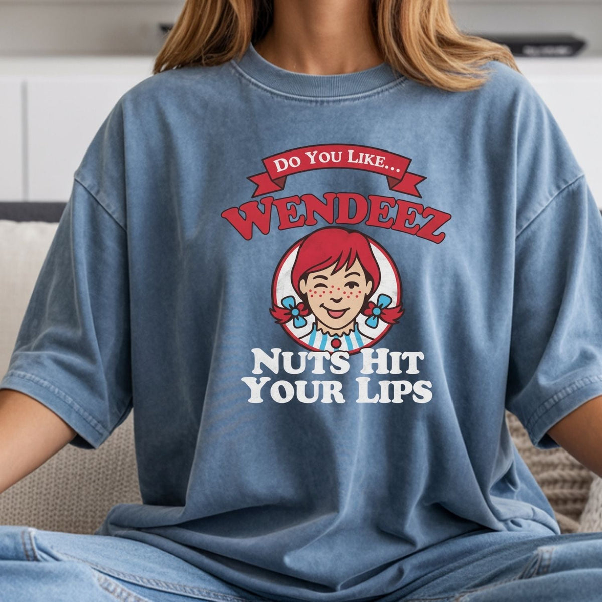 Wendeez Nuts Hit Your Lips Funny Retro Meme Shirt – Cheeky product image 15