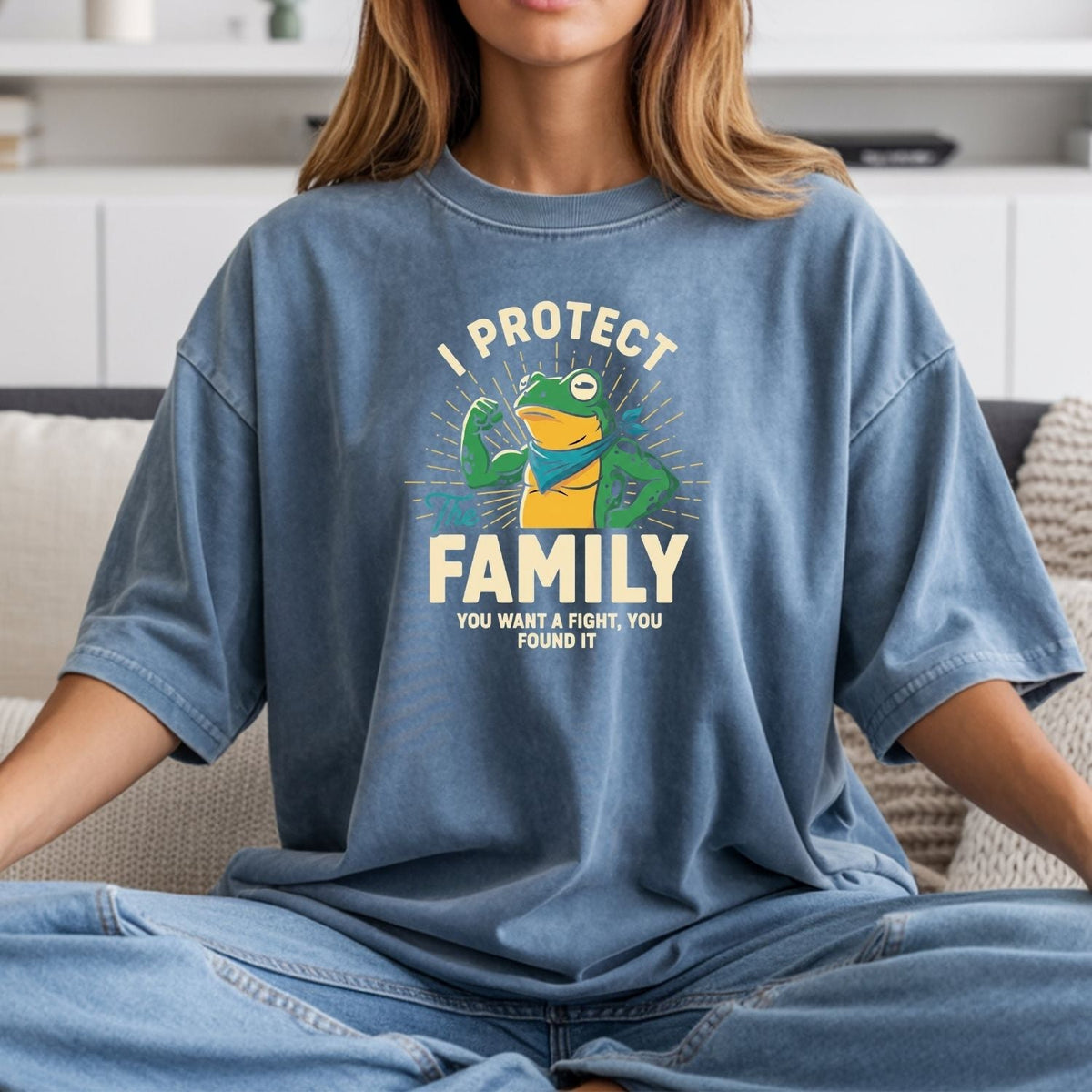 I Protect Family Frog Graphic Tee – No Kings in America product image 13