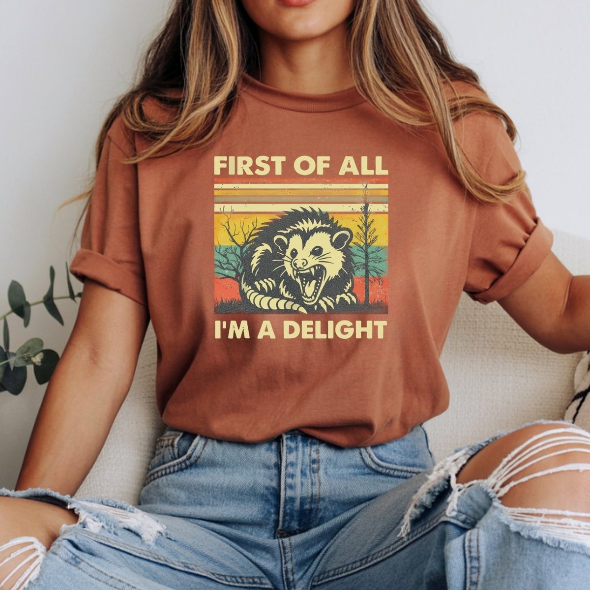 First of All I’m a Delight T-Shirt – Funny Opossum Tee – product image 12