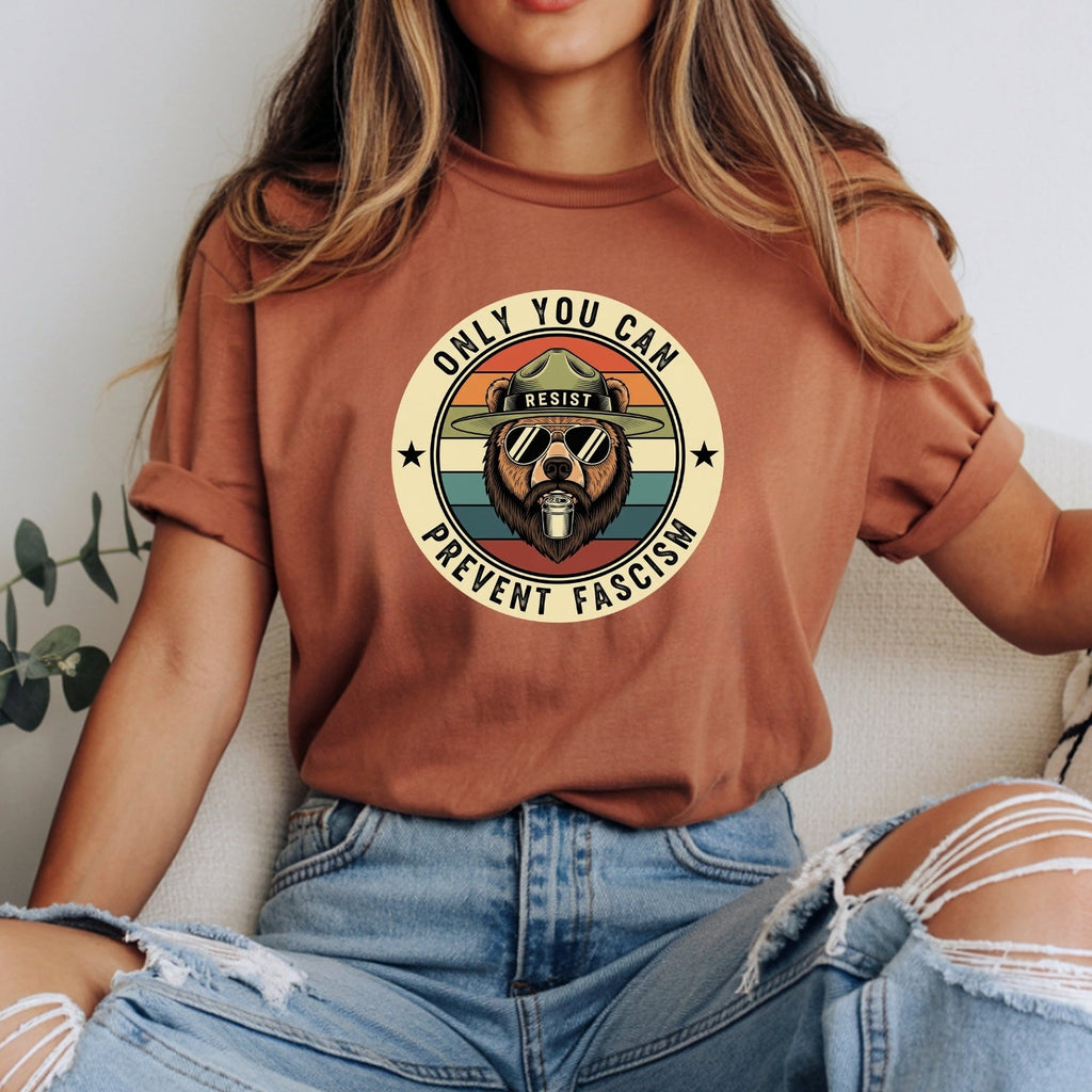 Retro Forest Ranger Bear T-Shirt – Funny Environmental product image 14