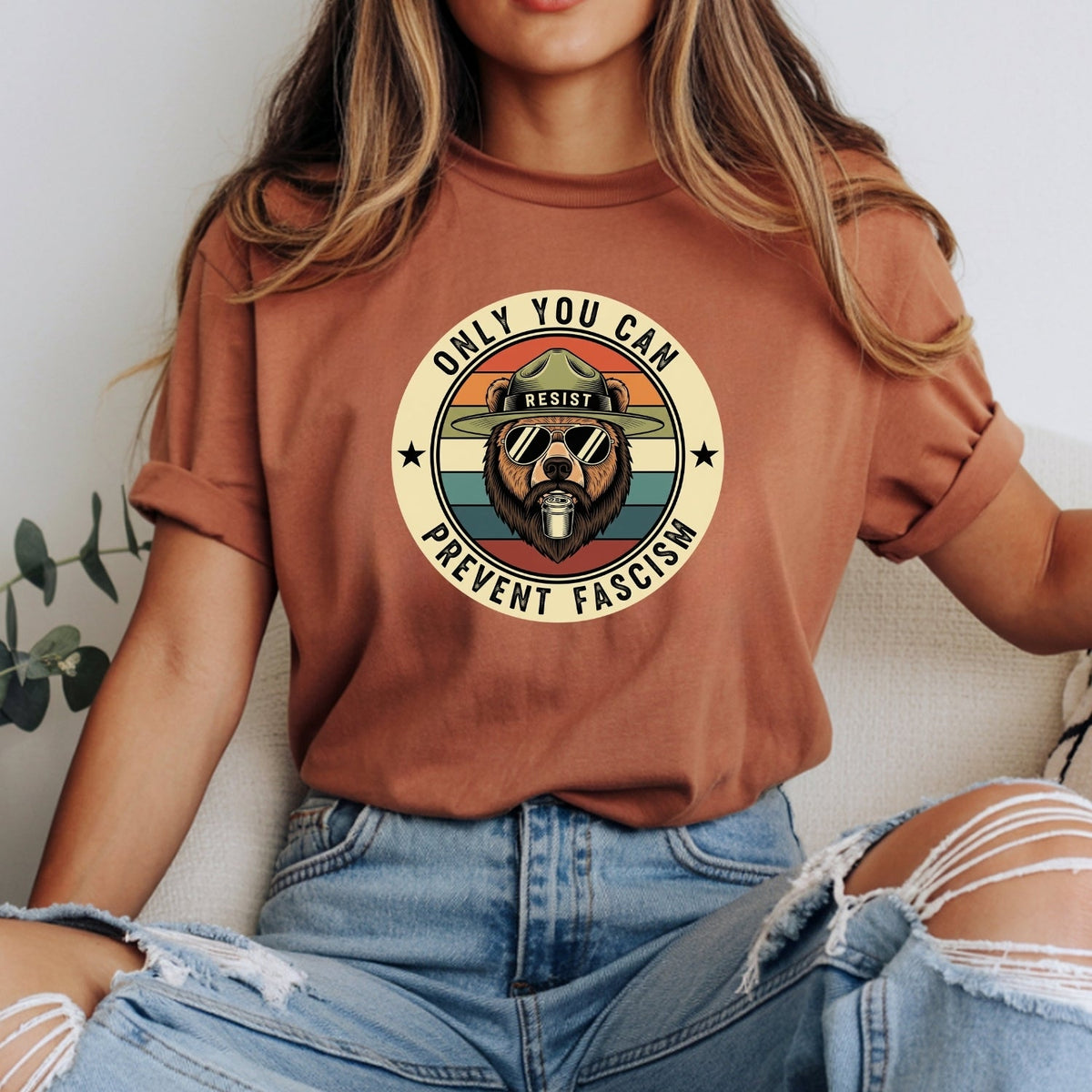 Retro Forest Ranger Bear T-Shirt – Funny Environmental product image 14