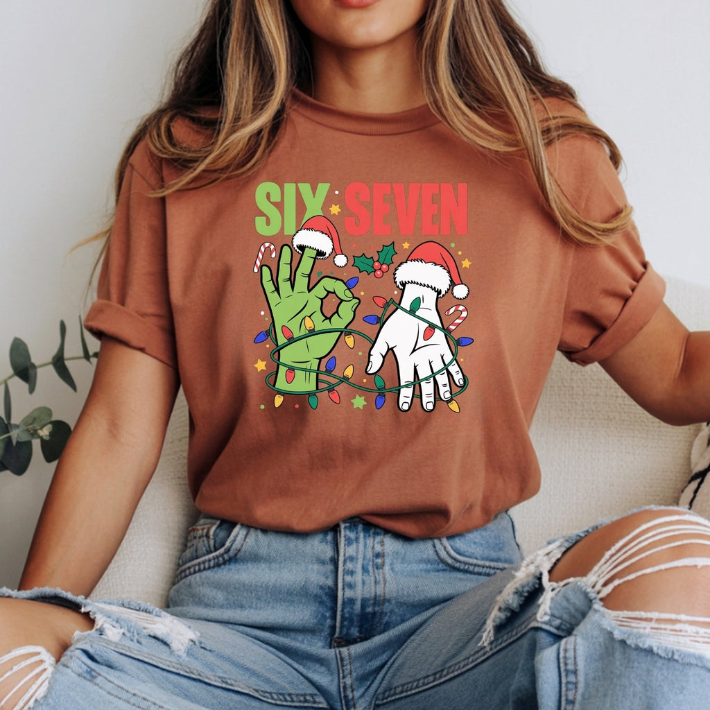 6 7 Christmas Shirt – Funny Santa Meme Holiday Tee product image 11