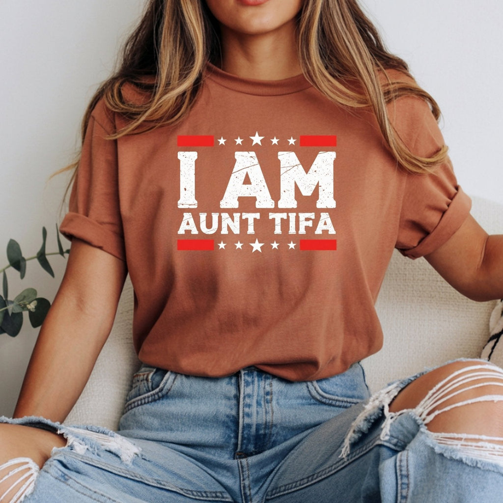I Am Aunt Tifa T-Shirt – Cute Funny Meme Shirt for Women product image 8