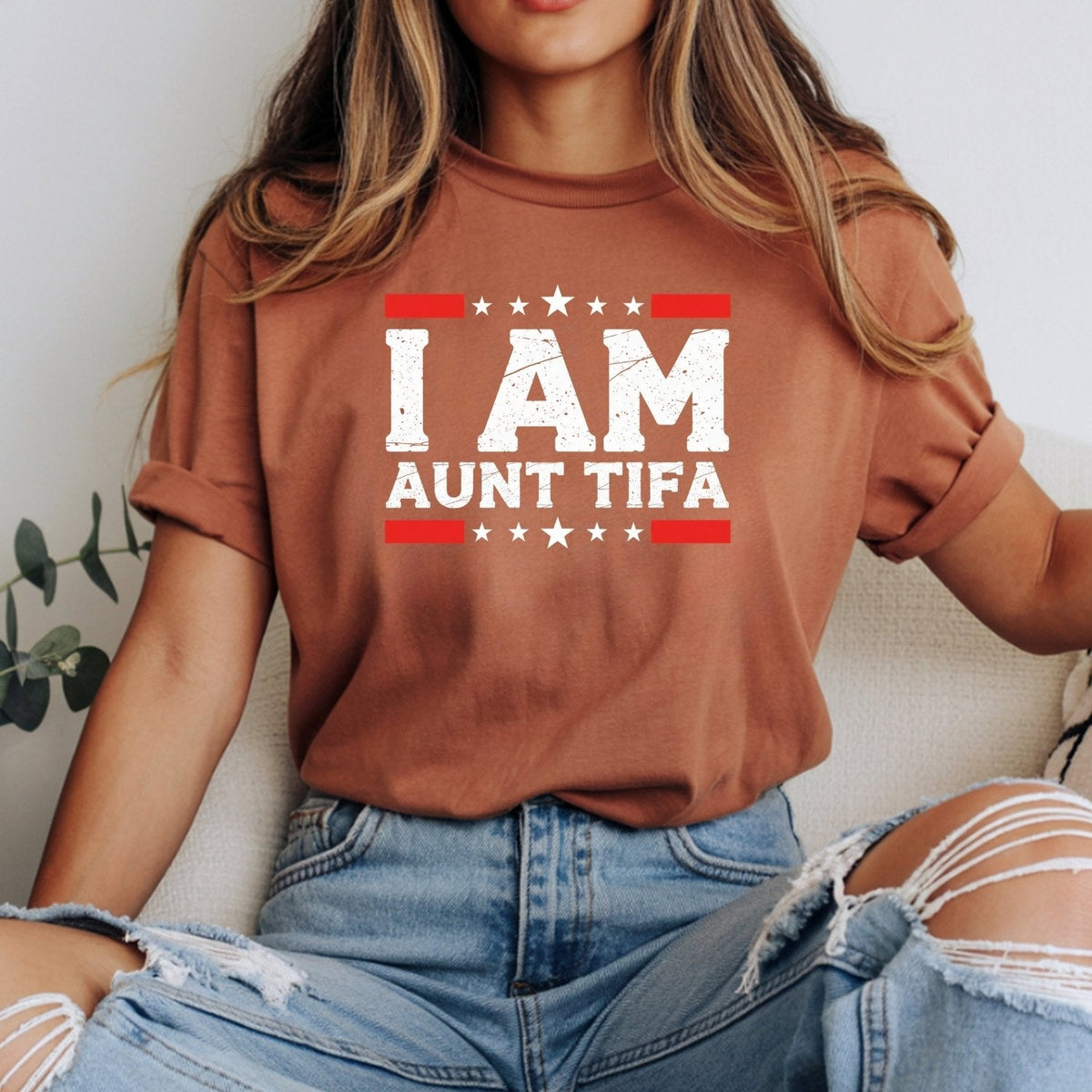 I Am Aunt Tifa T-Shirt – Cute Funny Meme Shirt for Women product image 8