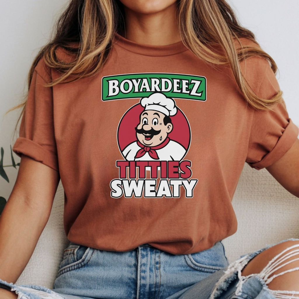 Retro Boyardeez Titties Sweaty Meme Tee - Funny Graphic product image 14