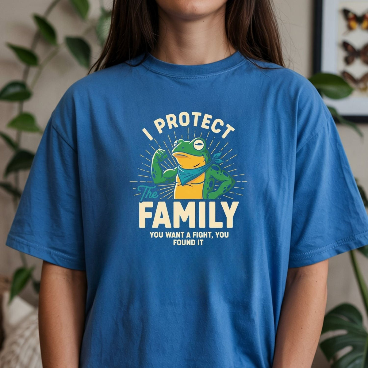 I Protect Family Frog Graphic Tee – No Kings in America product image 15